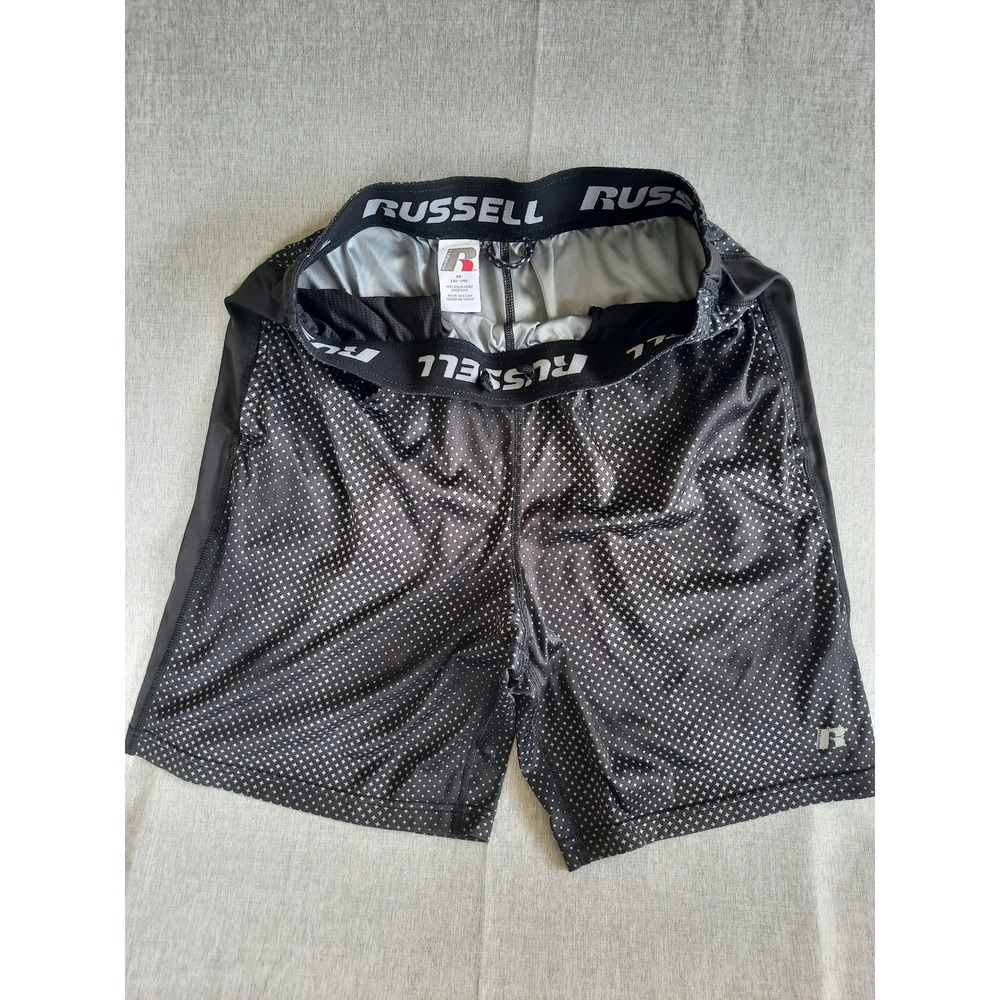 Russell Men's Medium Drawstring Stretch Waistband allover Dot Outdoor Short